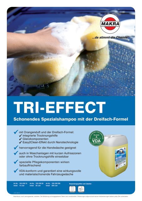 Makra Tri-Effect Spezialshampoo Mit Dreifach-Formel 1 L Autoshampoo