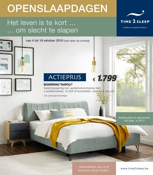 Time 2 Sleep Open Slaapdagen Oktober 2019