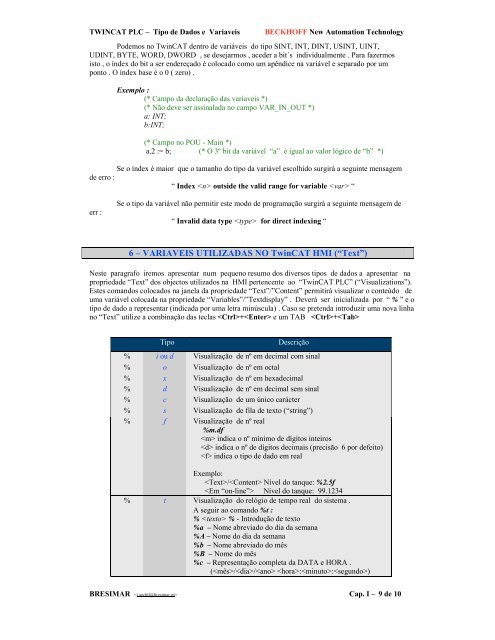 BRESIMAR(asaTek)-Beckhoff-Livro Formação Técnica TwinCAT 2