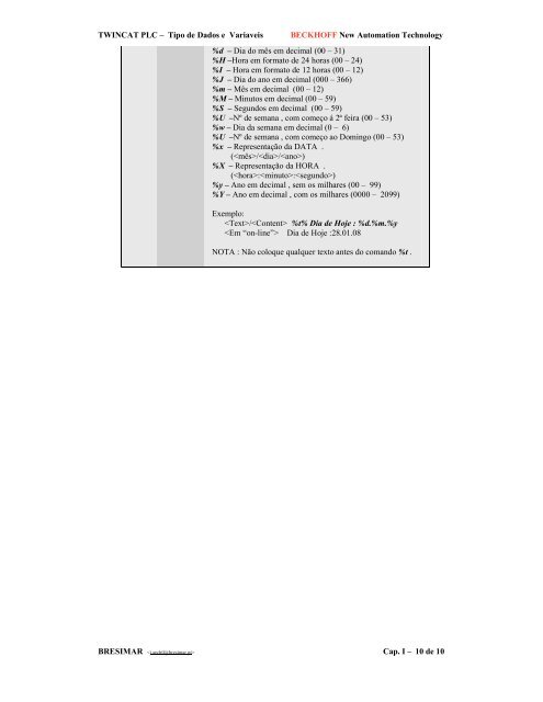 BRESIMAR(asaTek)-Beckhoff-Livro Formação Técnica TwinCAT 2