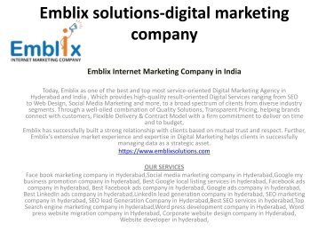 Emblix solutions-digital marketing company
