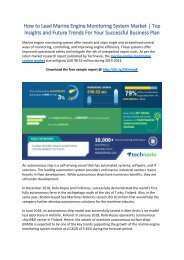 How to Lead Marine Engine Monitoring System Market