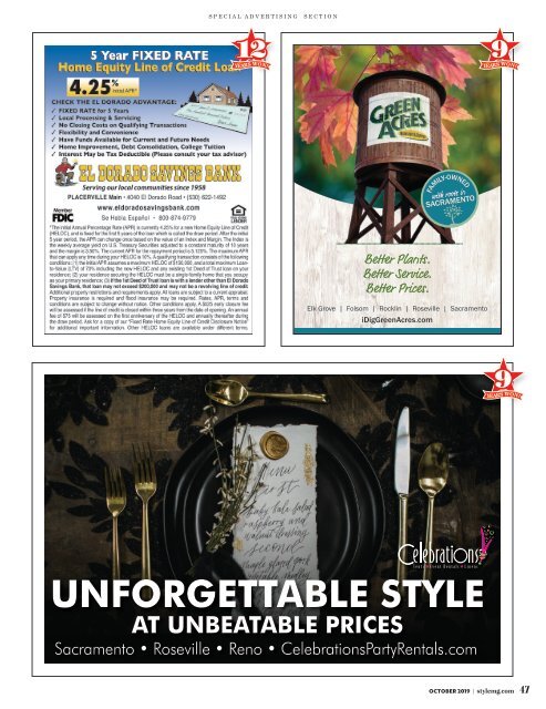 Style Magazine El Dorado County Foothills: October 2019