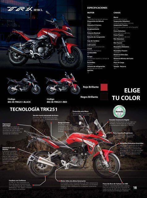 Catalogo Motos Benelli en Panama