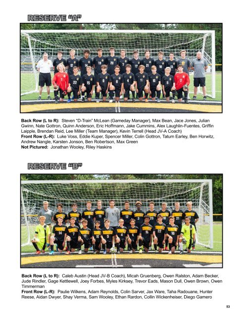 2019 Centerville Athletics Fall Program Book