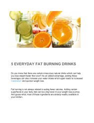 5 EVERYDAY FAT BURNING DRINKS