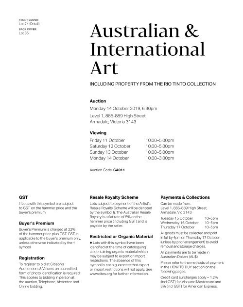 GA011 | Australian & International Art