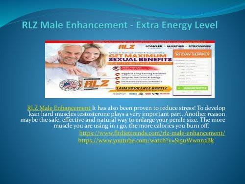  RLZ Male Enhancement - Provides Longer And Harder