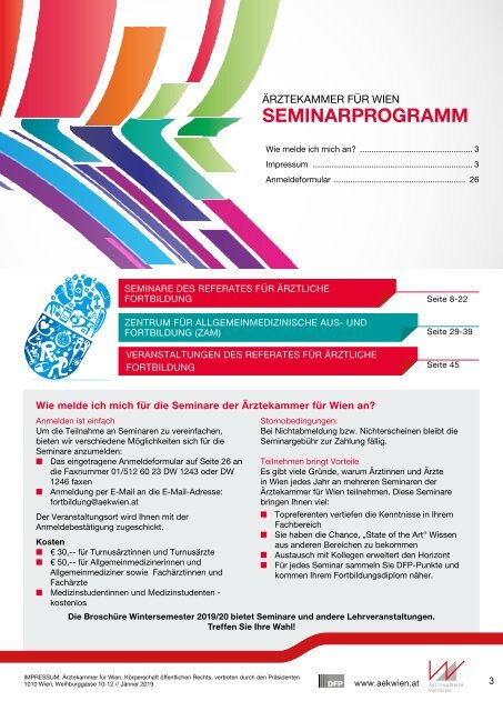 Ärztekammer für Wien Seminarprogramm