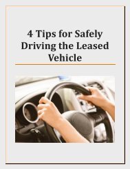 4 Tips for Safely Driving the Leased Vehicle