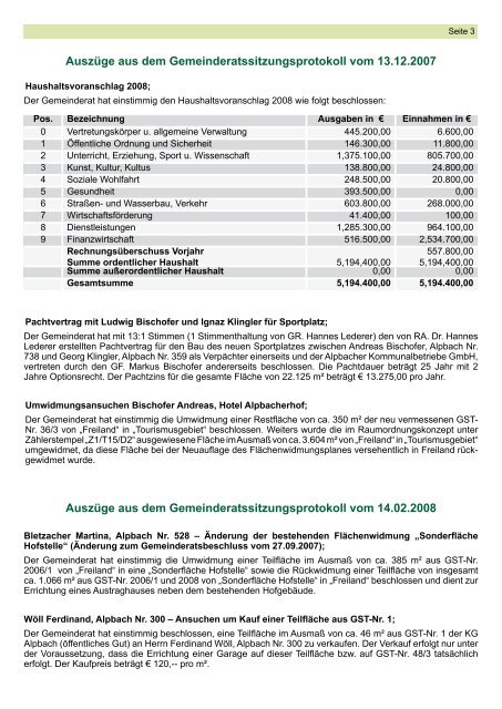 Informationsblatt - Alpbach - Land Tirol