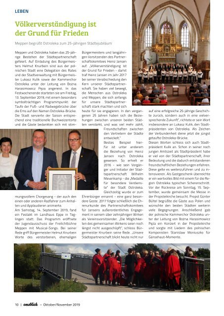 Emsblick Meppen - Heft 34 (Oktober/November 2019)