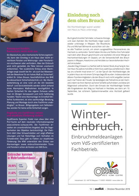 Emsblick Meppen - Heft 34 (Oktober/November 2019)