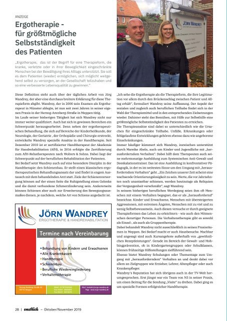 Emsblick Meppen - Heft 34 (Oktober/November 2019)