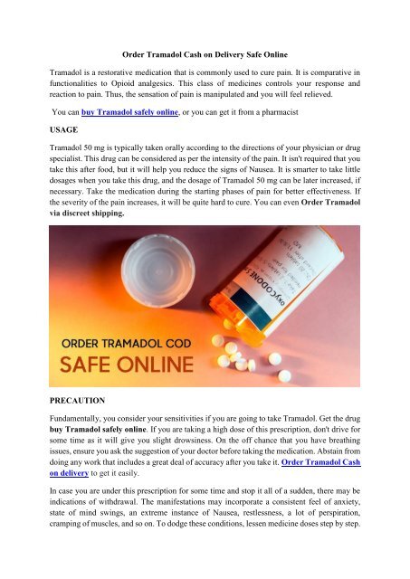 Online order tramadol