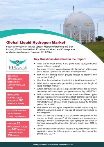 Liquid Hydrogen Market Size, 2019-2024