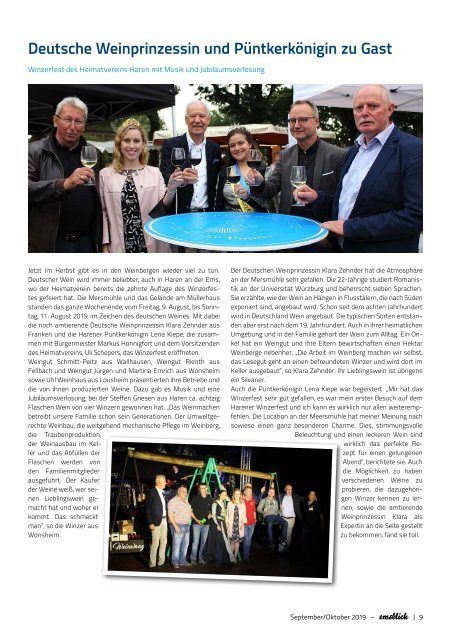 Emsblick Haren - Heft 52 (September/Oktober 2019)