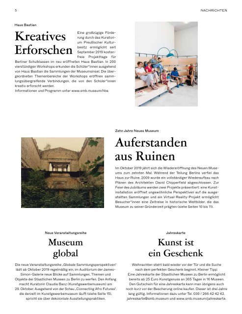 MUSEUM IV 2019 - Programmheft der Staatlichen Museen zu Berlin