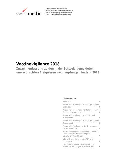 Vaccinovigilance 2018