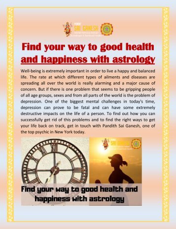 Find your way to good health and happiness with astrology