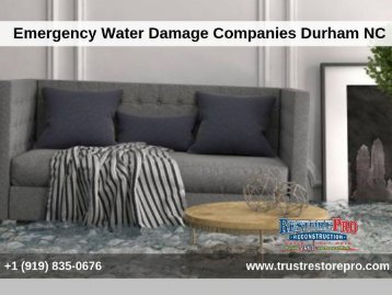 Emergency Water Damage Companies Durham NC