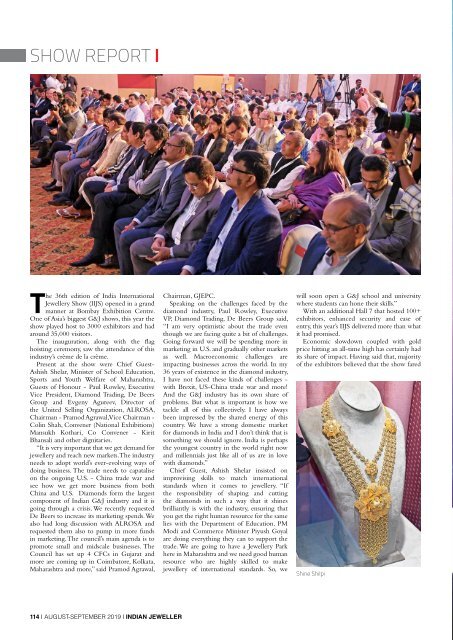 Indian Jeweller (IJ) Magazine August -September 2019