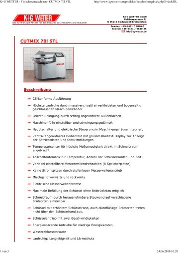 K G WETTER Cutmix 70l STL - Malipac Verpackungen GmbH