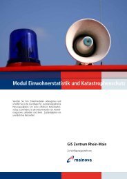 Modul Einwohnerstatistik und Katastrophenschutz