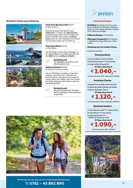 picotours Reisekatalog 2021 Azoren Madeira Portugal Kapverden 