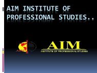 AIM INSTITUTE OF PROFESSIONAL STUDIES pdf