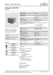 Category 3, EN 954-1 - PilZ