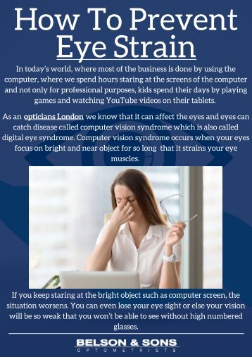 How To Prevent Eye Strain