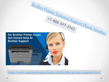 Brother Printer Tech Support Phone Number +1-888-597-3962