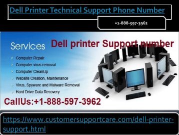 Dell Printer Tech Support Number +1-888-597-3962