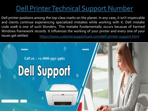 Dell Printer Tech Support Number +1-888-597-3962