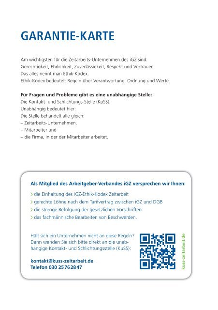 Arbeitnehmerflyer in einfacher Sprache