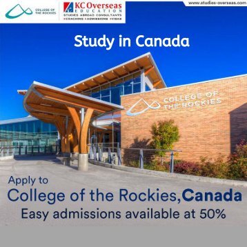 Study in Canada - Apply to College of the Rockies