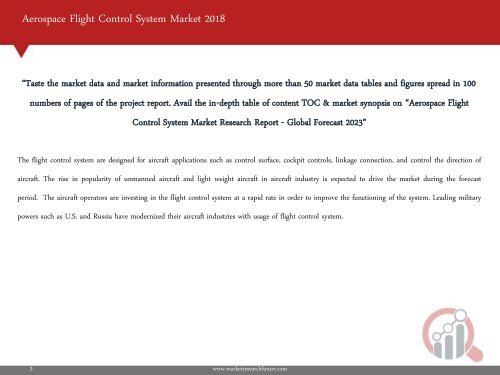 Aerospace Flight Control System Market Research Report -Forecast to 2023