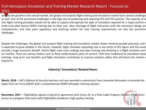 Civil Aerospace Simulation and Training Market