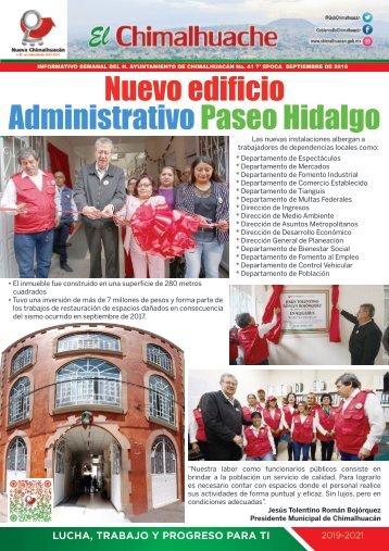 El Chimalhuache | Nuevo Edificio Administrativo Paseo Hidalgo