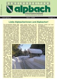 Informationsblatt - Alpbach