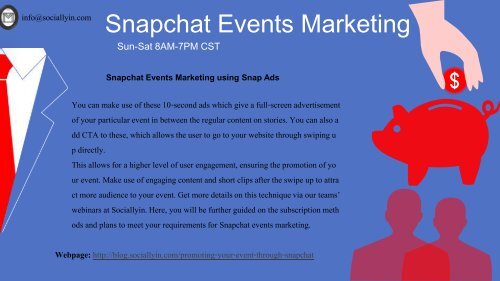 WHY NEED AN EXPERT FOR  POWERFUL SNAPCHAT EVENT MARKETING