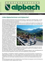 Informationsblatt - Alpbach