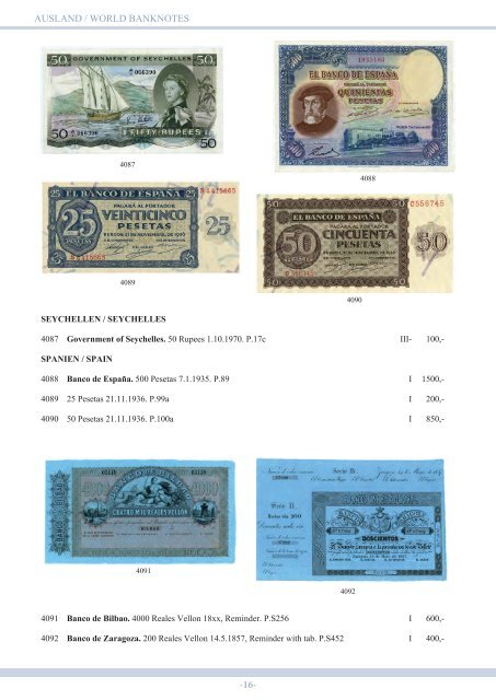  88. Auktion - Banknoten-Spezial - Emporium Hamburg