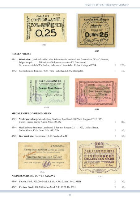  88. Auktion - Banknoten-Spezial - Emporium Hamburg