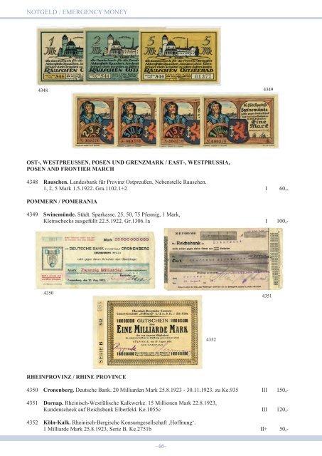  88. Auktion - Banknoten-Spezial - Emporium Hamburg