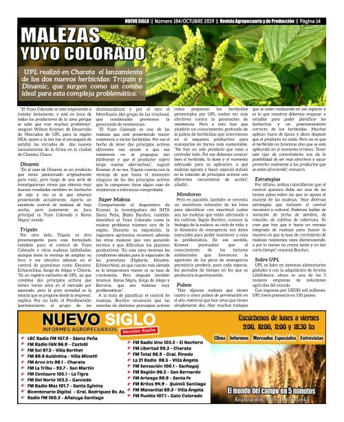 Revista Agropecuaria Nuevo Siglo 184