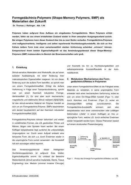 DPMA - Erfinderaktivitäten 2005/2006