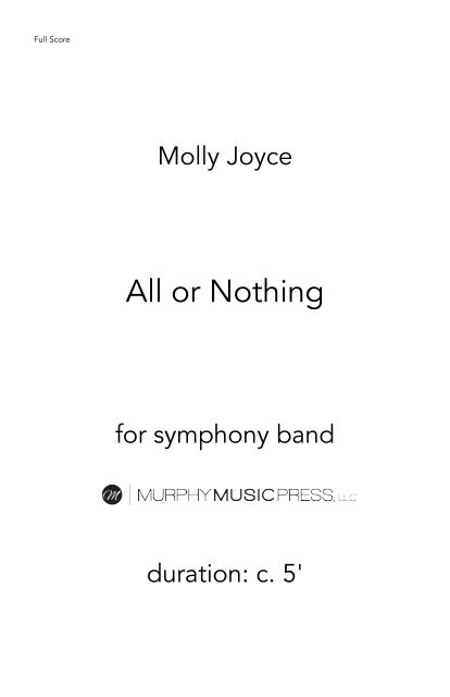 All or Nothing - Molly Joyce