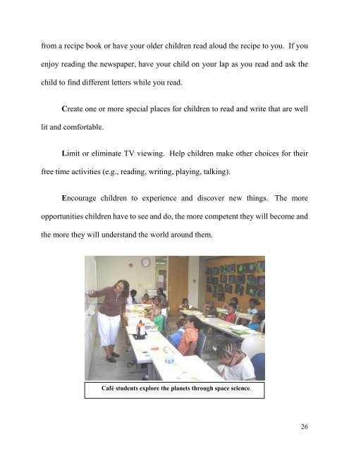 The Early Years - Helping Our Children Succeed